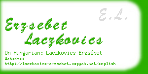 erzsebet laczkovics business card
